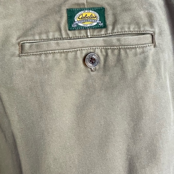 Cabelas Outdoors Pants Mens flat front size 32 khaki Straight Leg Hiking - Picture 6 of 7